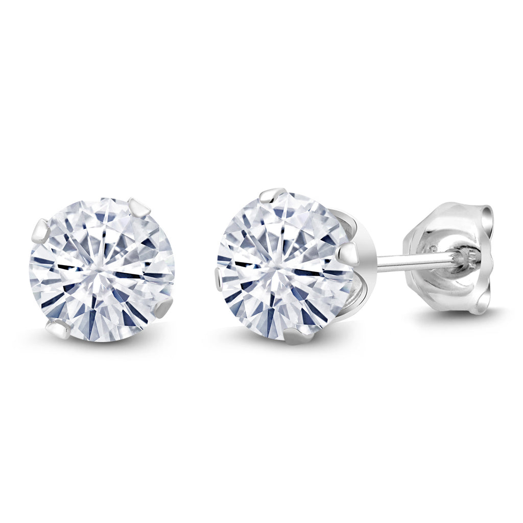 Moissanite - April_Earrings in 925 Sterling Silver