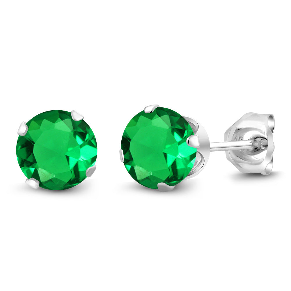 Nano Emerald - May_Earrings in 925 Sterling Silver