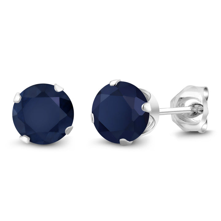 Blue Sapphire - September_Earrings in 925 Sterling Silver