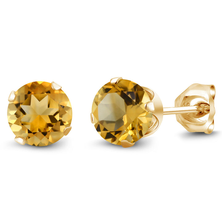 Citrine - November_Earrings in 18K Yellow Gold Plated Silver