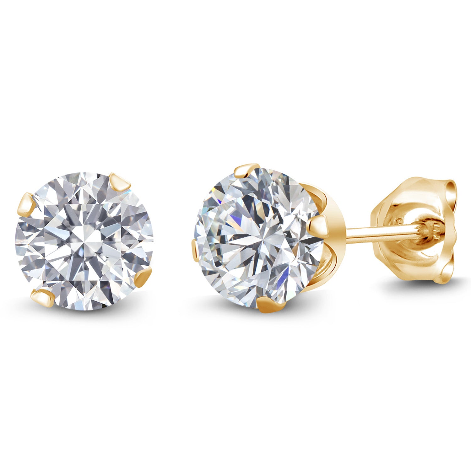 E - F_Earrings in 925 Yellow Gold Plated Silver