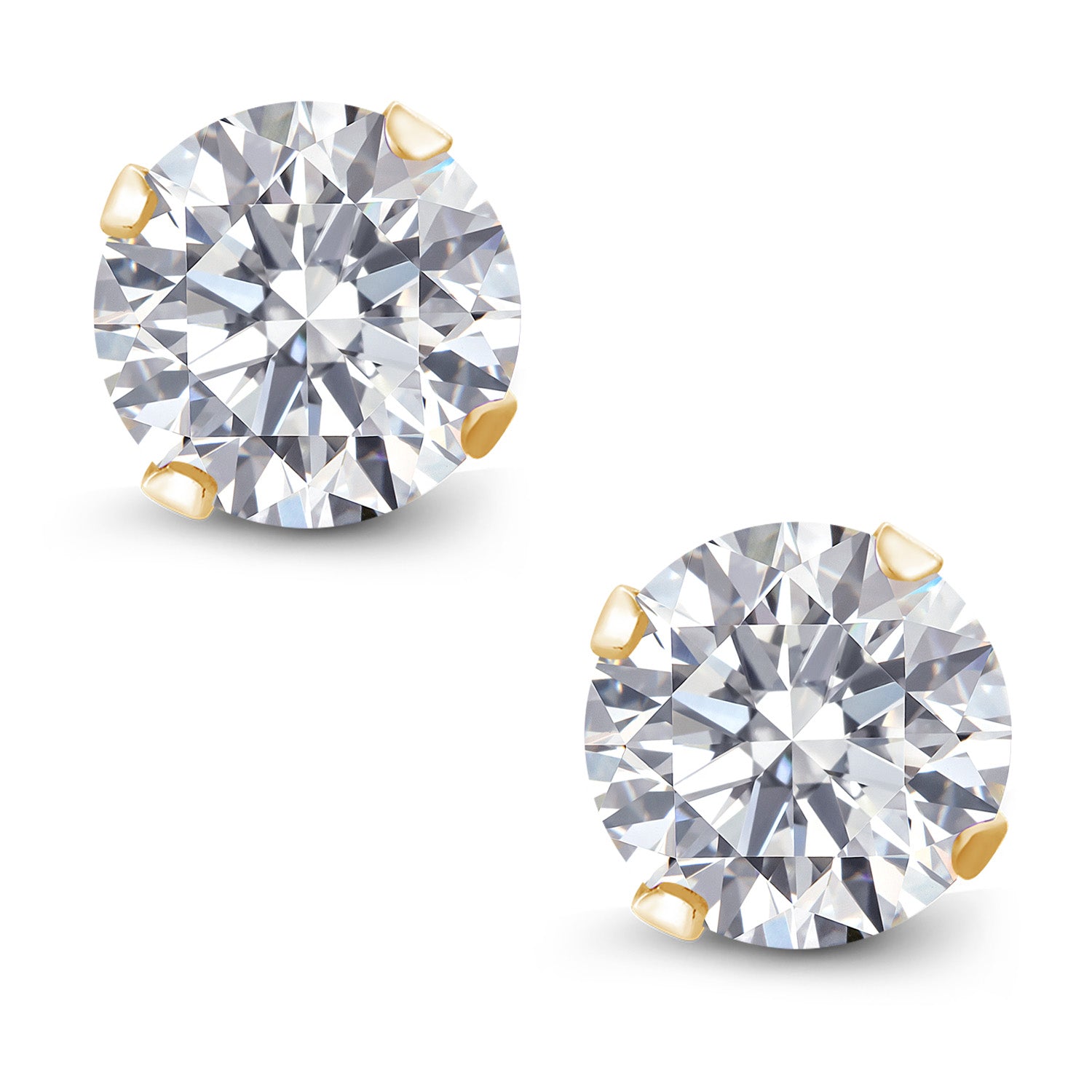 E - F_Earrings in 925 Yellow Gold Plated Silver