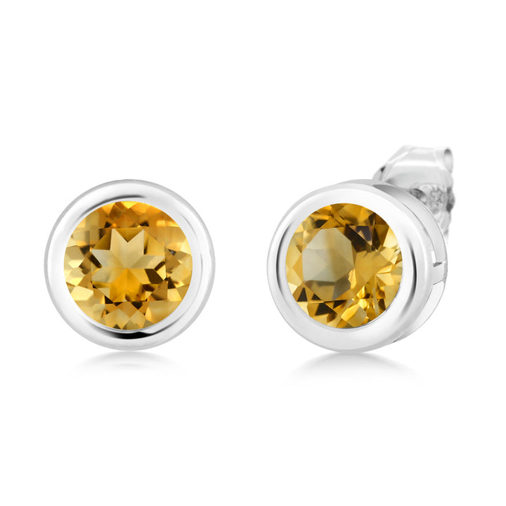 Citrine - November_Earrings in 925 Sterling Silver