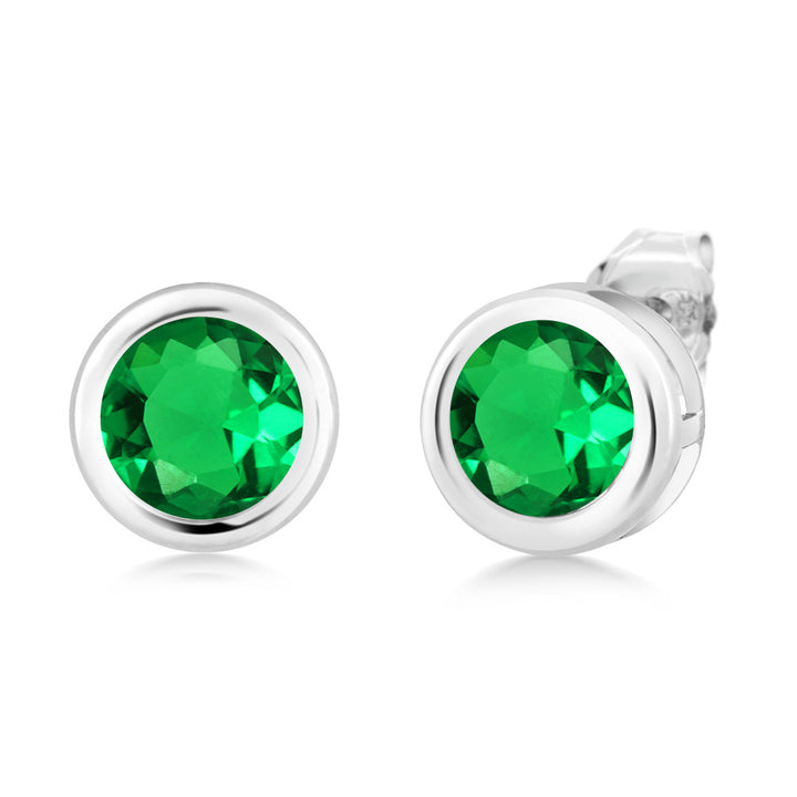 Nano Emerald - May_Earrings in 925 Sterling Silver