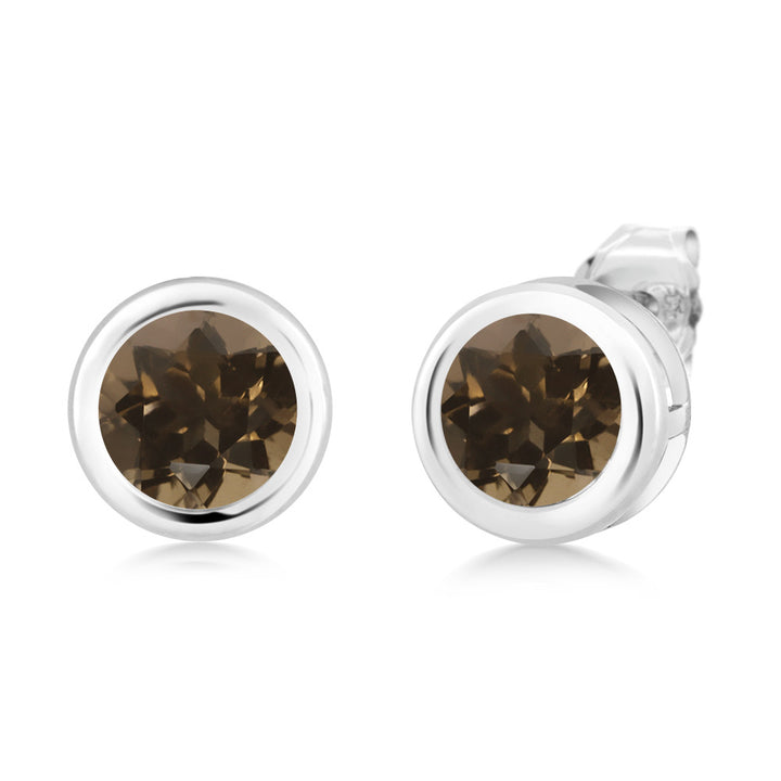 Smoky Quartz_Earrings in 925 Sterling Silver