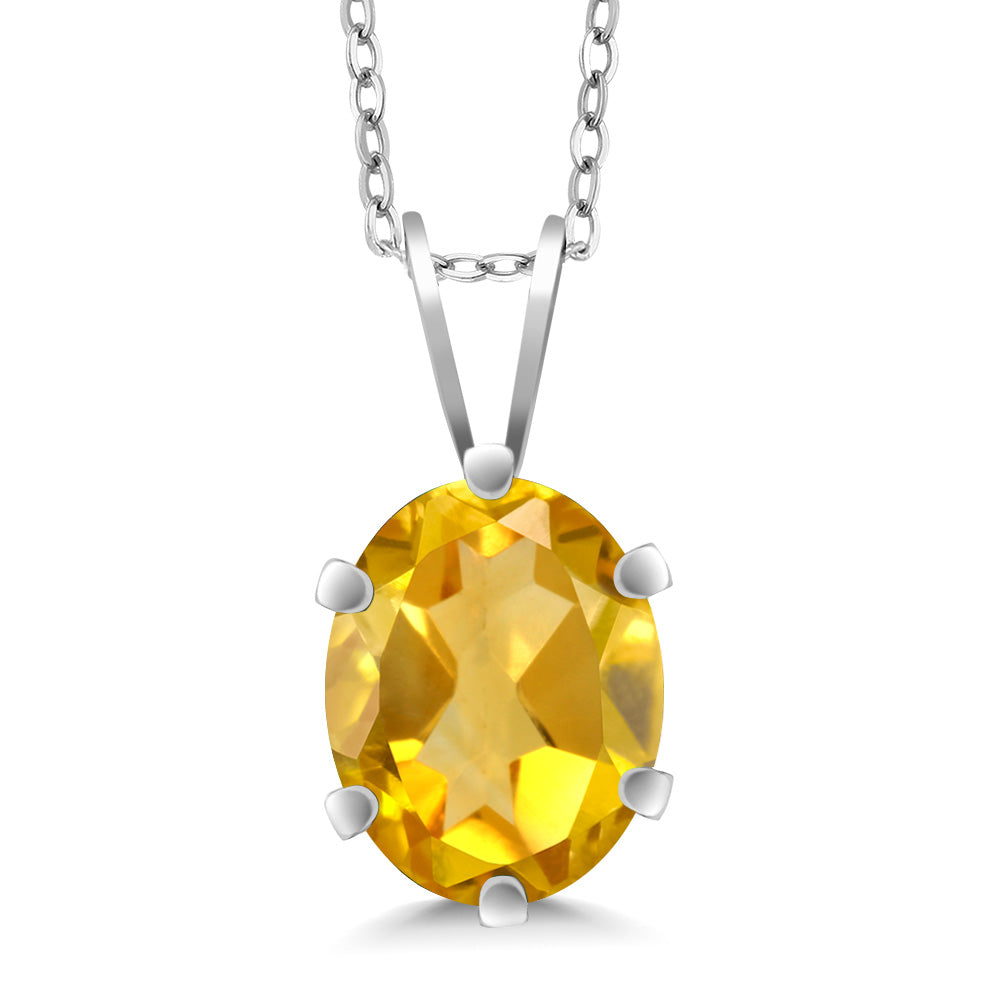 Citrine - November_Pendant in 925 Sterling Silver