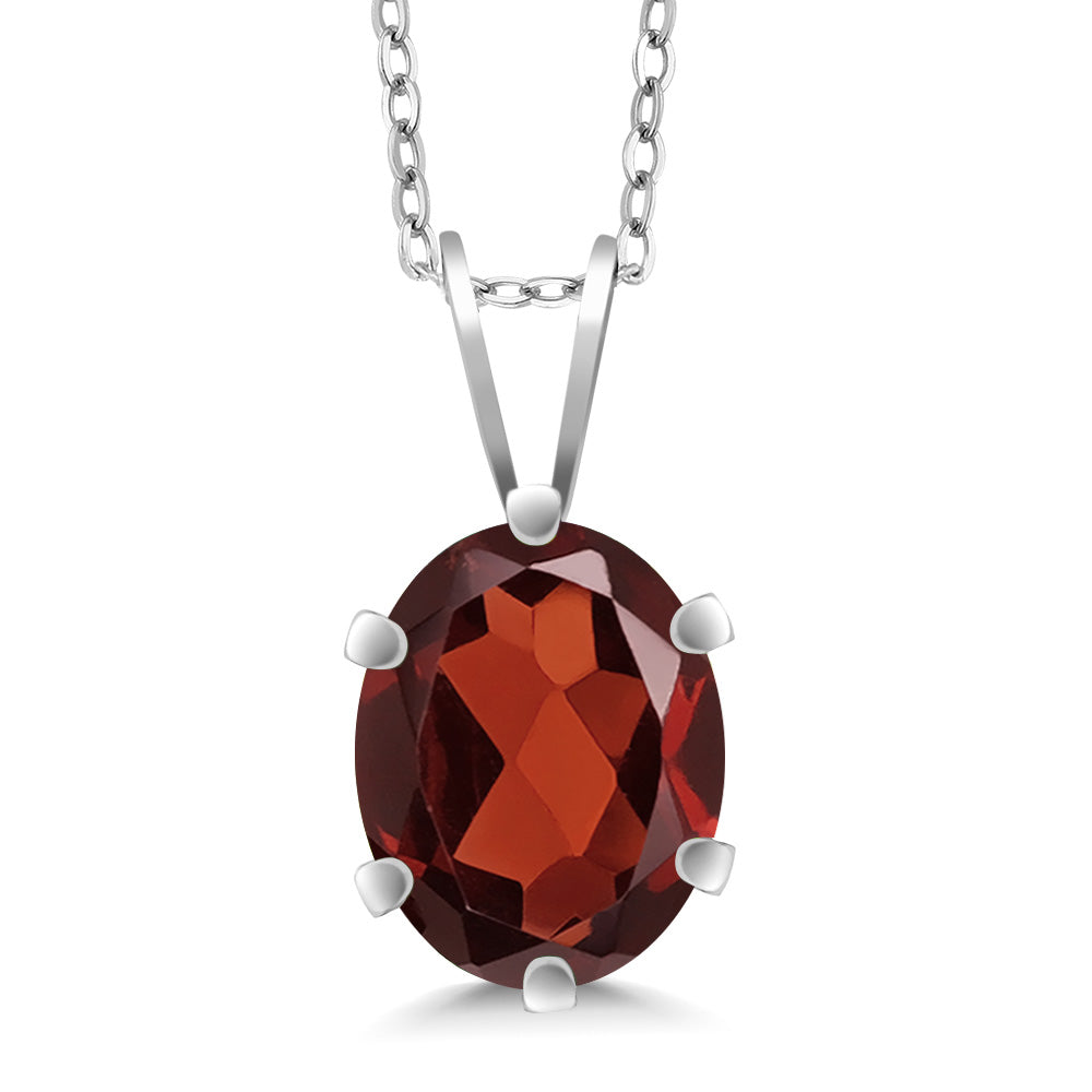 Garnet - January_Pendant in 925 Sterling Silver