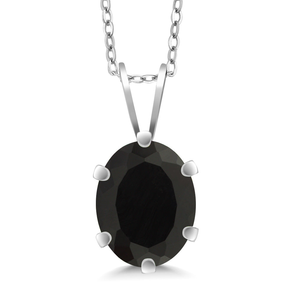 Onyx - December_Pendant in 925 Sterling Silver
