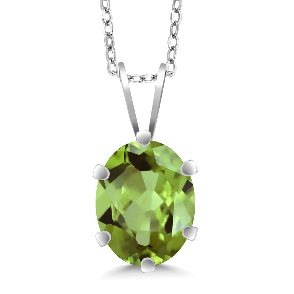Peridot - August_Pendant in 925 Sterling Silver