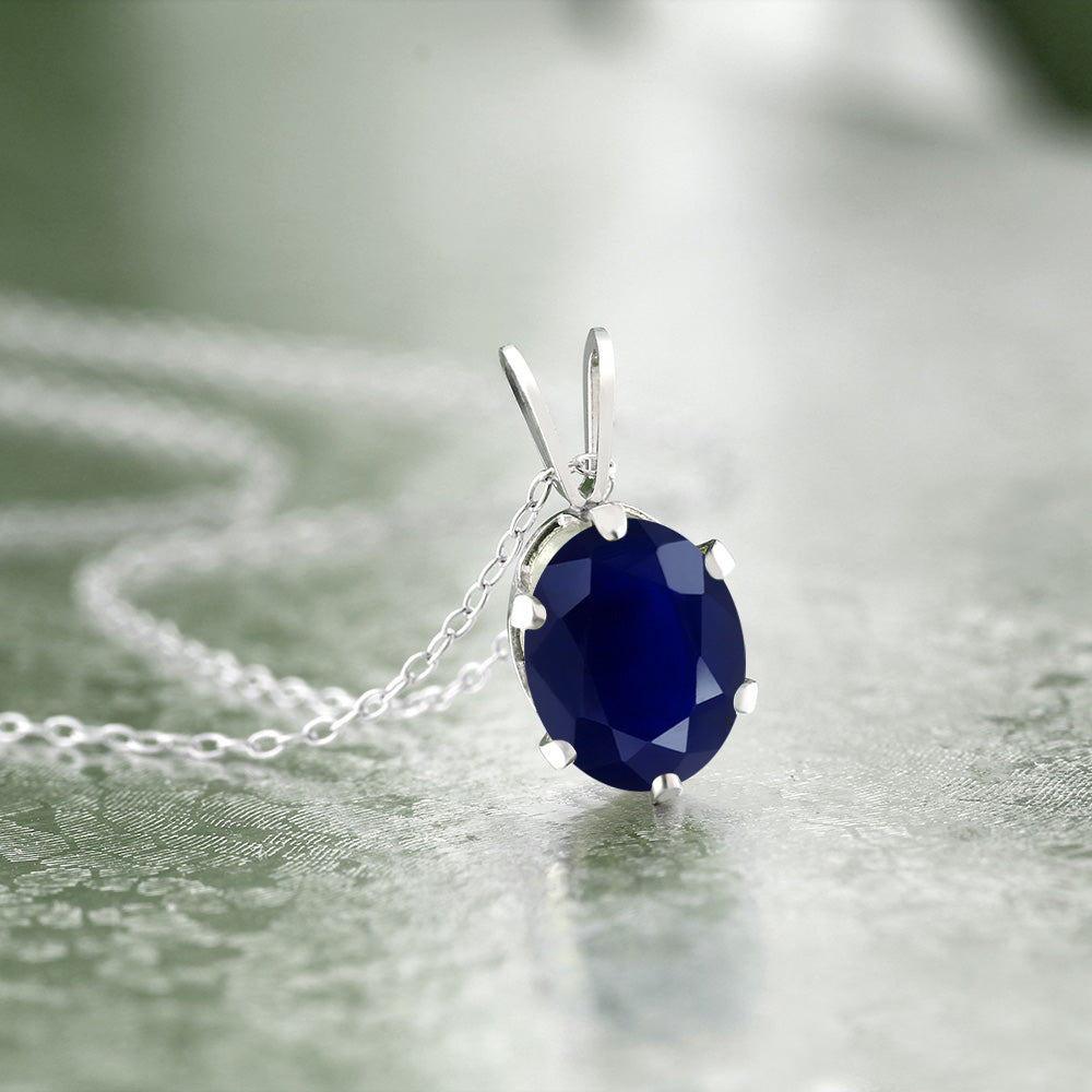 Sapphire_Pendant in 925 Sterling Silver