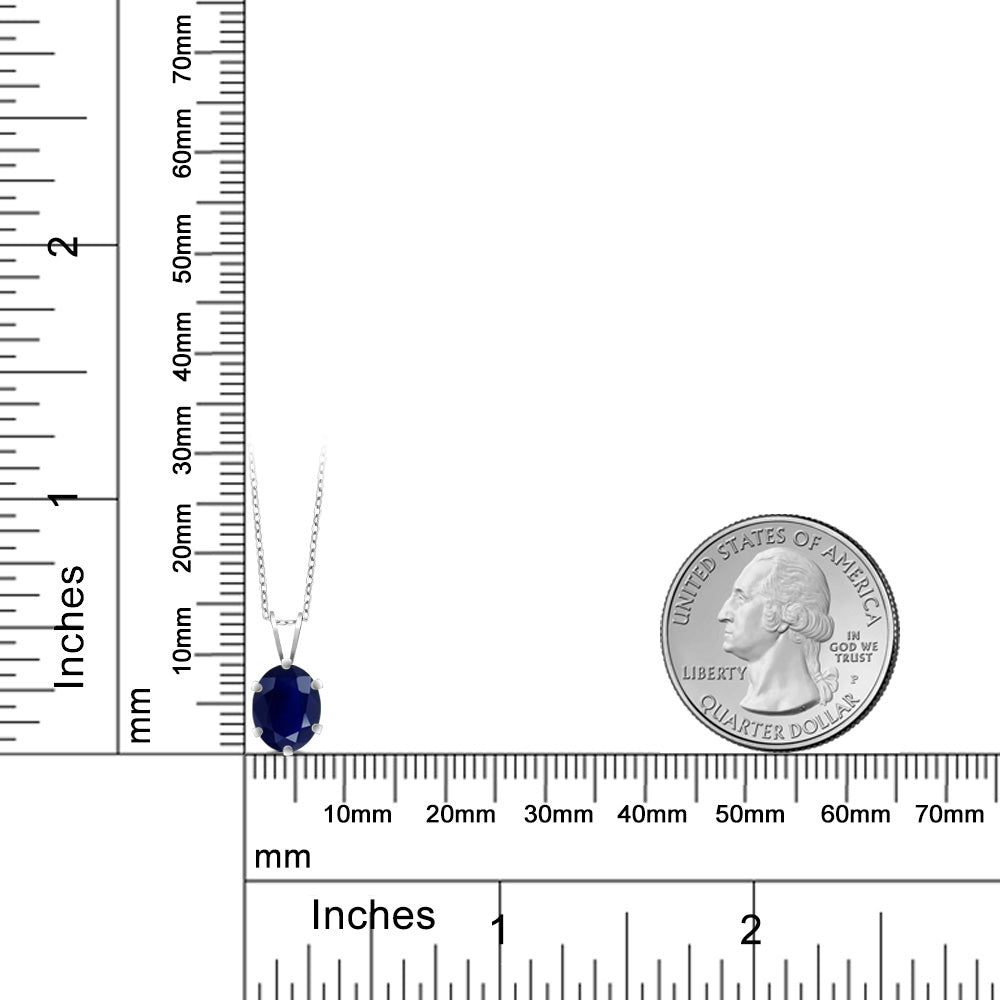 Sapphire_Pendant in 925 Sterling Silver