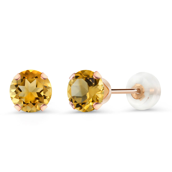 Citrine - November_Earrings in 10K Rose Gold