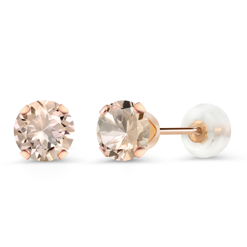 Morganite - October_Earrings in 10K Rose Gold
