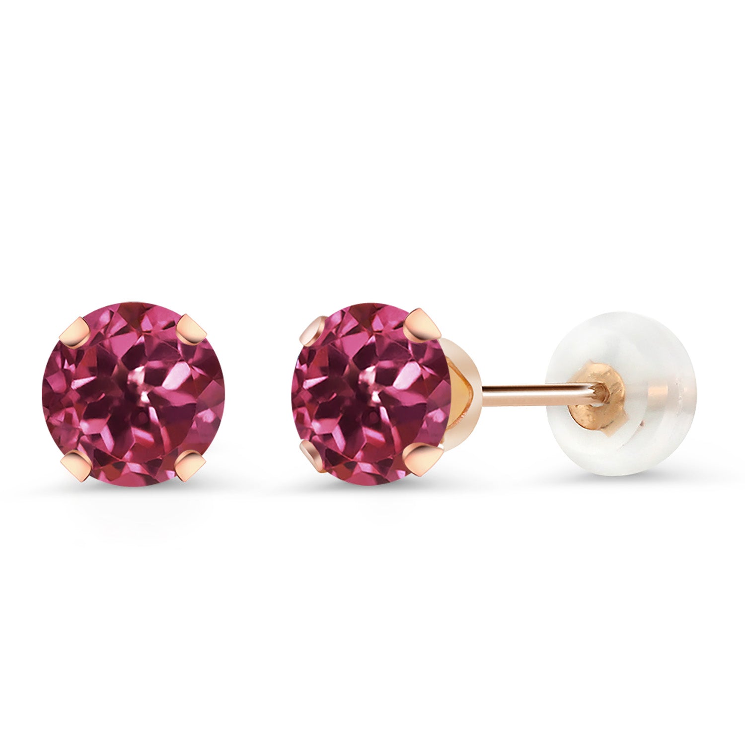 Pink Tourmaline - October_Earrings in 10K Rose Gold