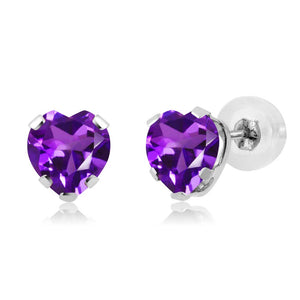 Purple_Earrings in 14K White Gold
