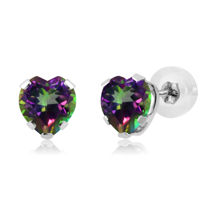 Green Mystic Topaz_Earrings in 14K White Gold