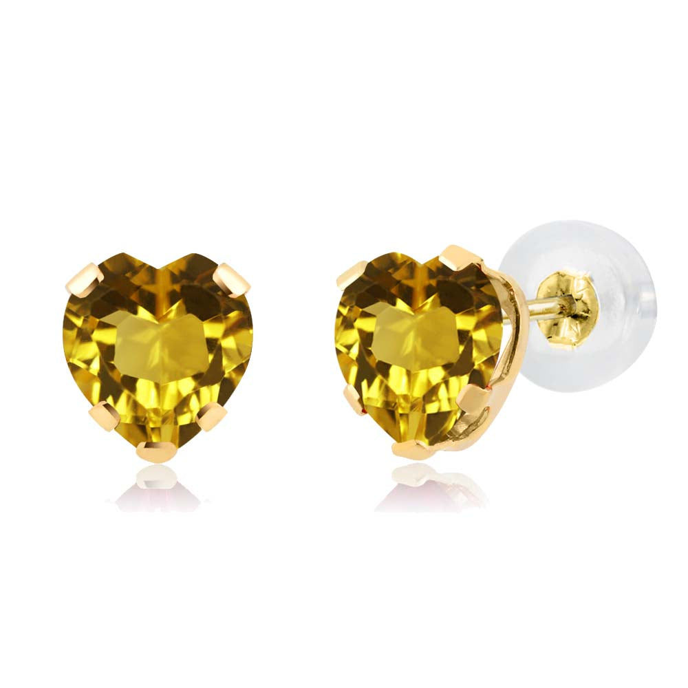 Citrine - November_Earrings in 14K Yellow Gold