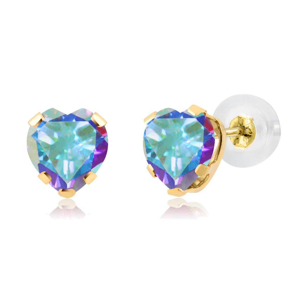 Mercury Mist Mystic Topaz_Earrings in 14K Yellow Gold