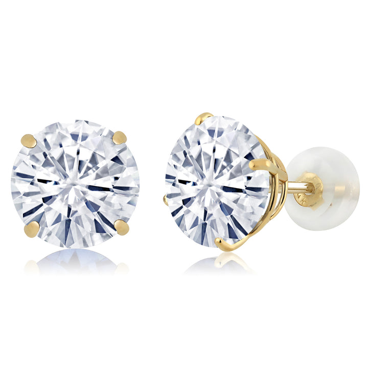 Moissanite - April_Earrings in 14K Yellow Gold