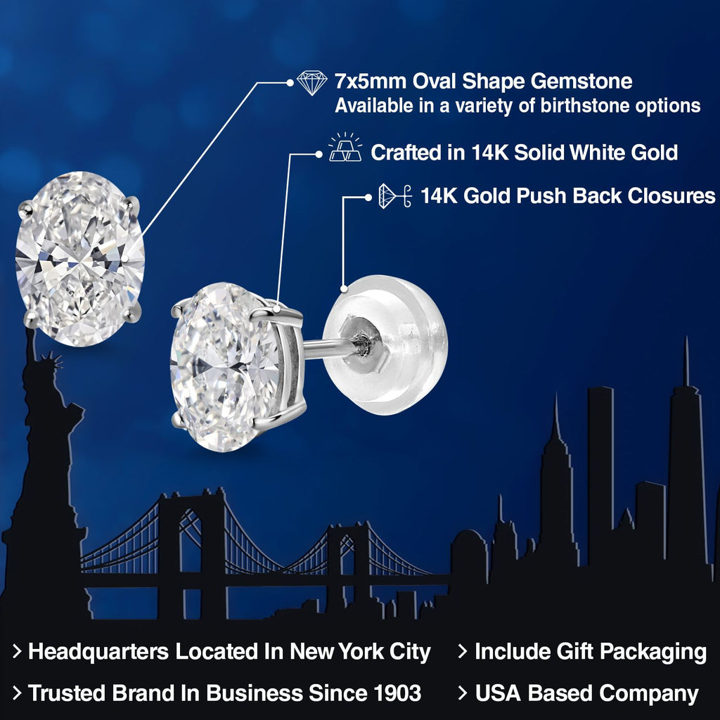Earrings in 14K White Gold