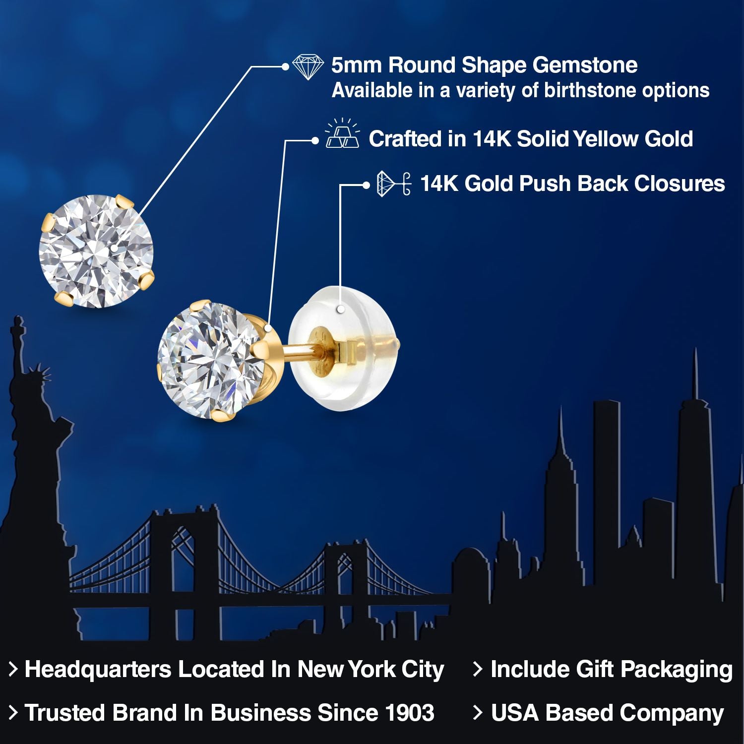 E - F_Earrings in 14K Yellow Gold