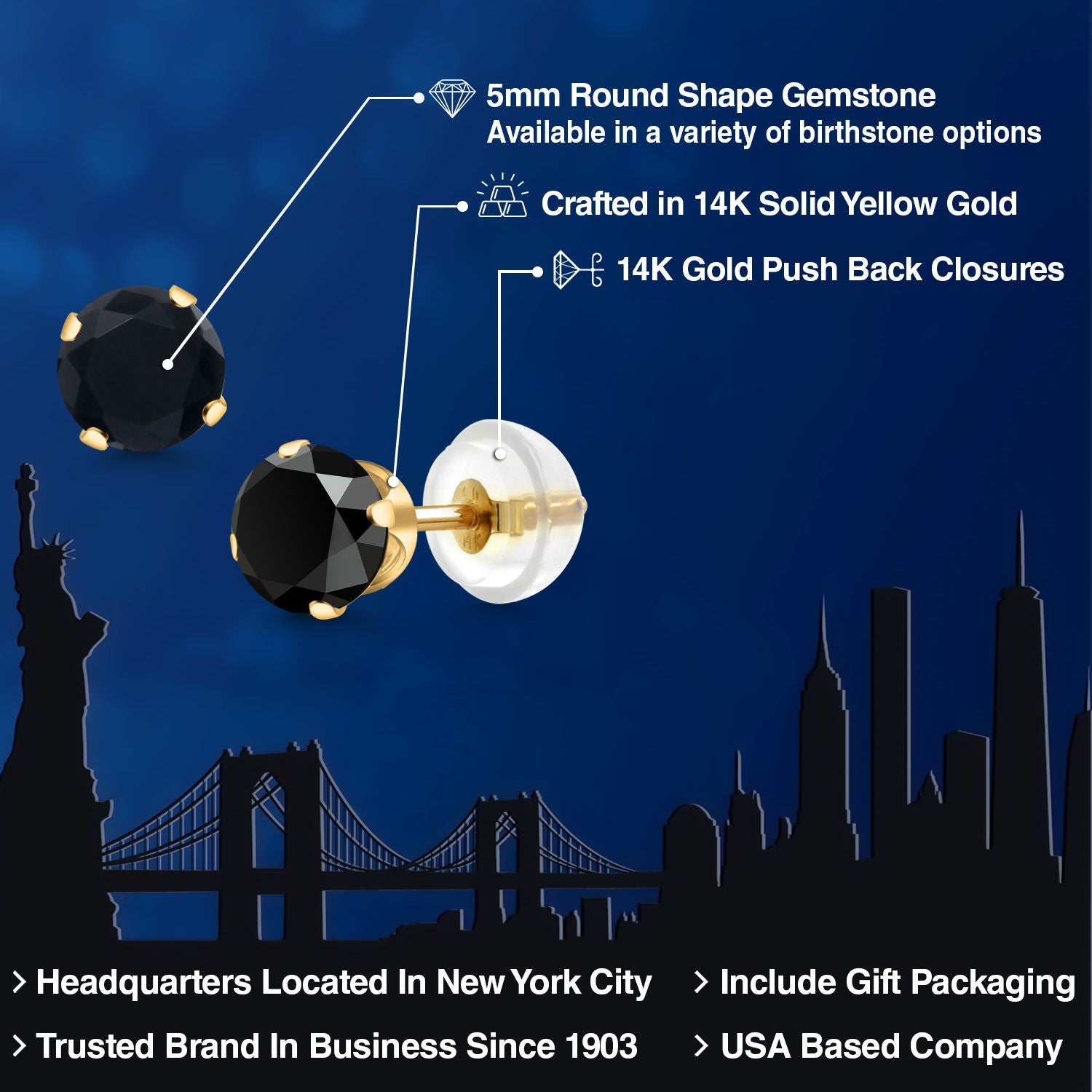 Earrings in 14K Yellow Gold