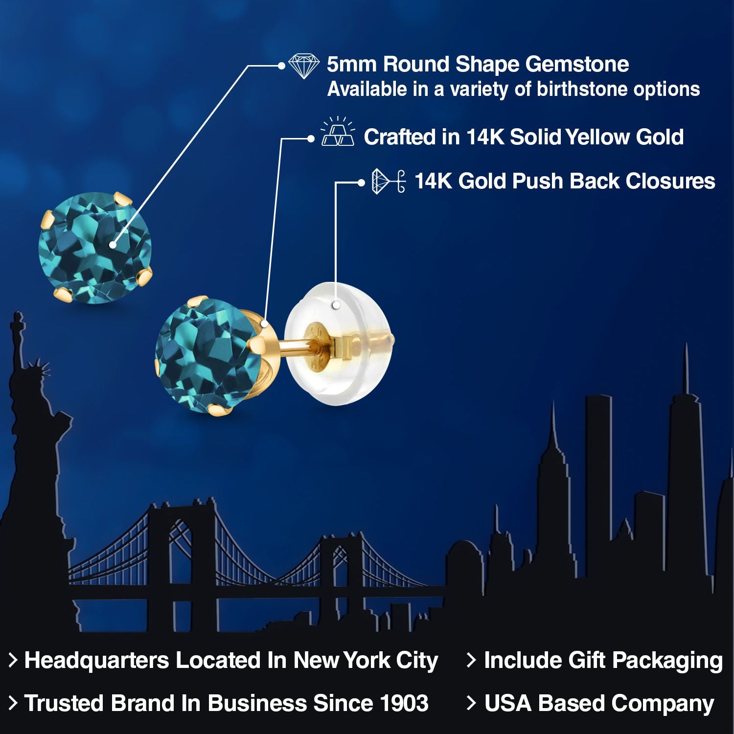 Earrings in 14K Yellow Gold