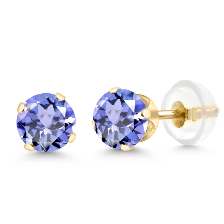 Tanzanite - December_Earrings in 14K Yellow Gold