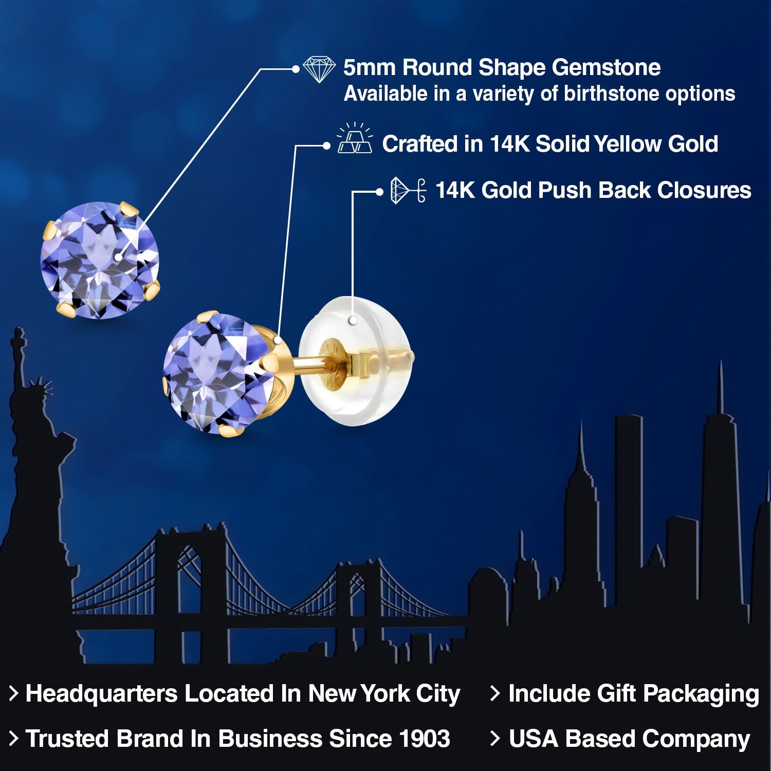 Earrings in 14K Yellow Gold