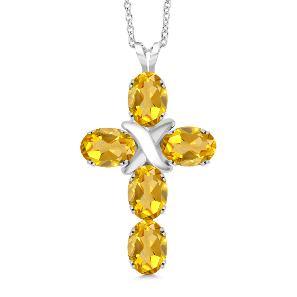 Citrine - November_Pendant in 925 Sterling Silver
