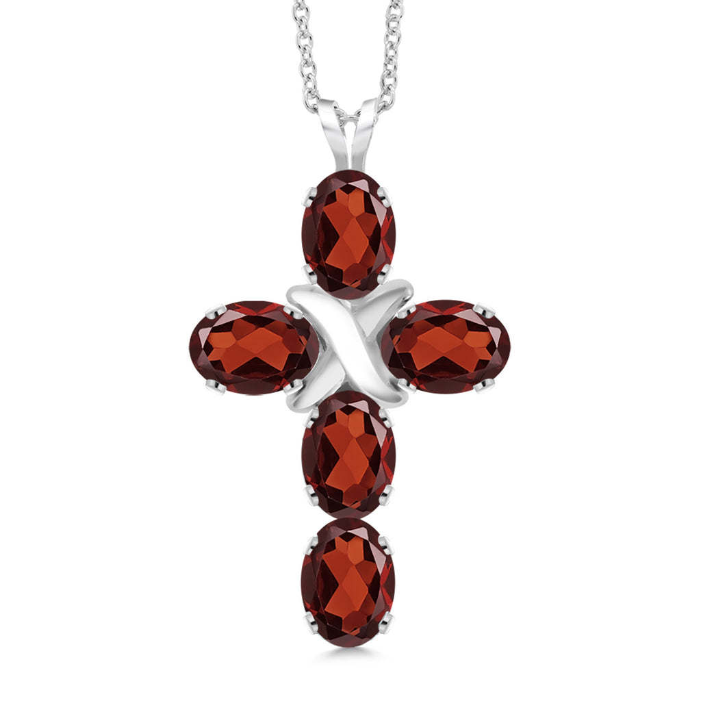 Garnet - January_Pendant in 925 Sterling Silver