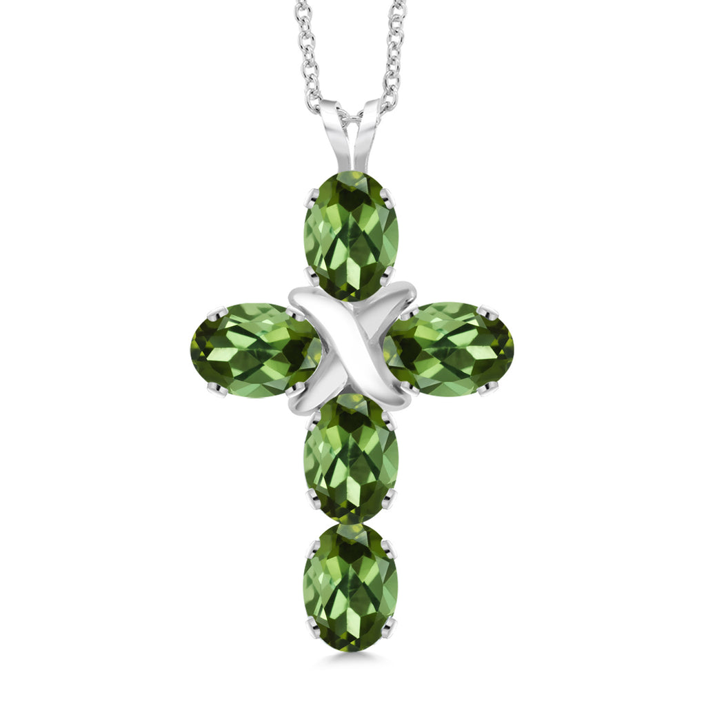 Green Tourmaline_Pendant in 925 Sterling Silver