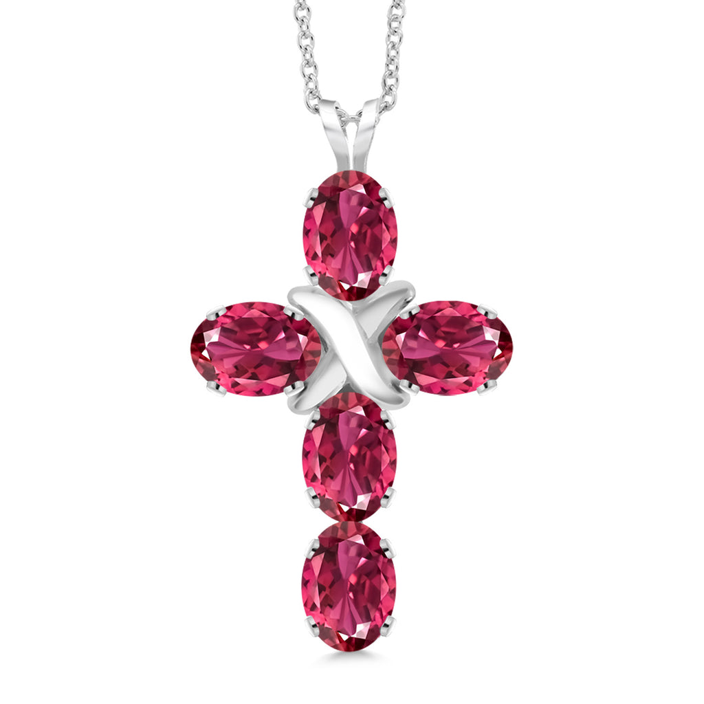 Pink Tourmaline - October_Pendant in 925 Sterling Silver
