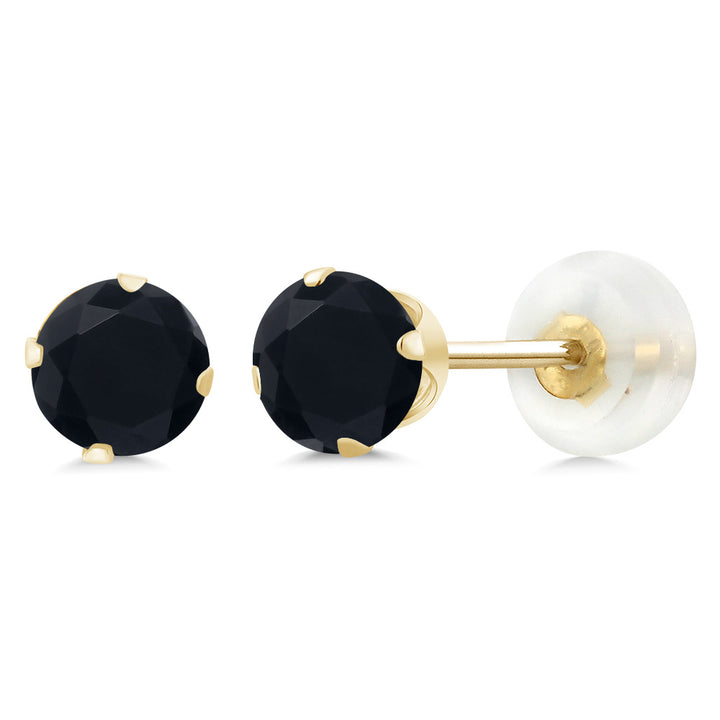 Onyx - December_Earrings in 10K Yellow Gold