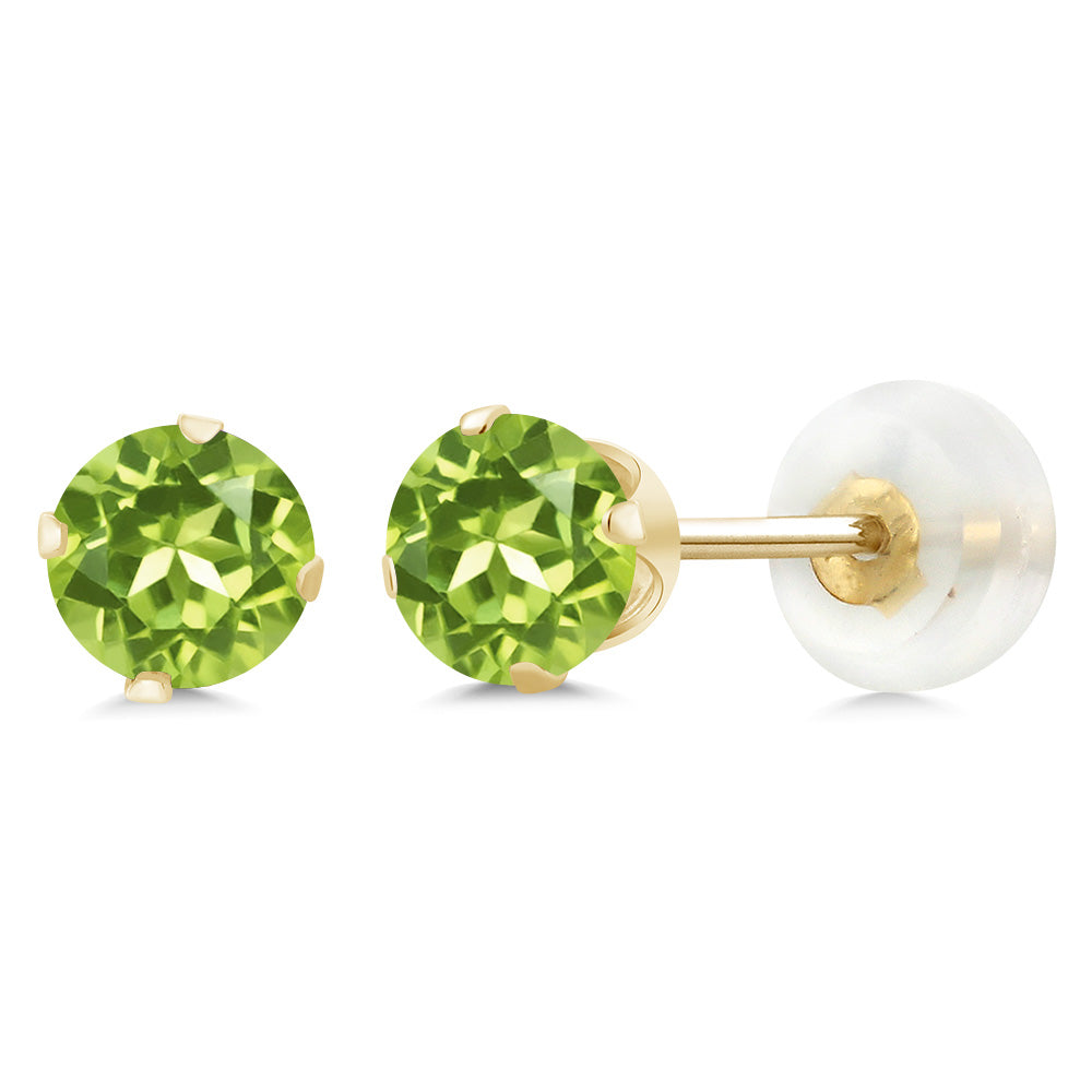 Peridot - August_Earrings in 10K Yellow Gold