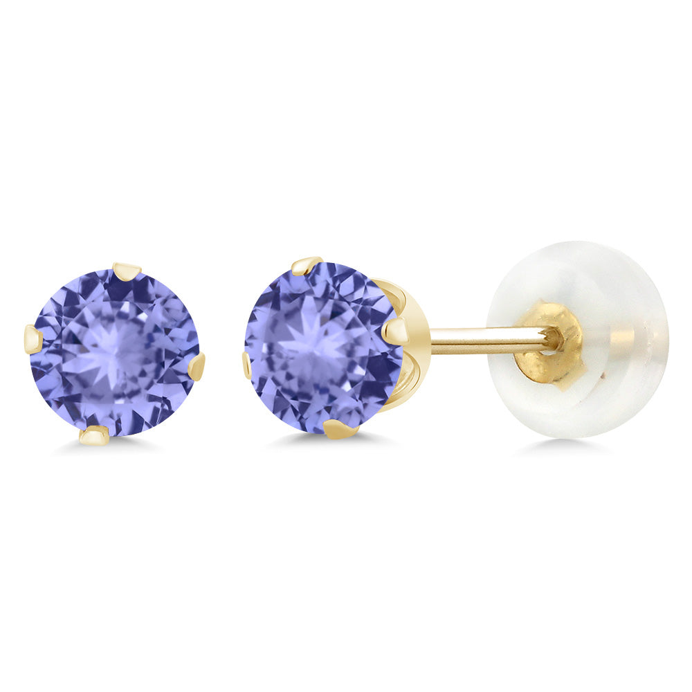 Tanzanite - December_Earrings in 10K Yellow Gold