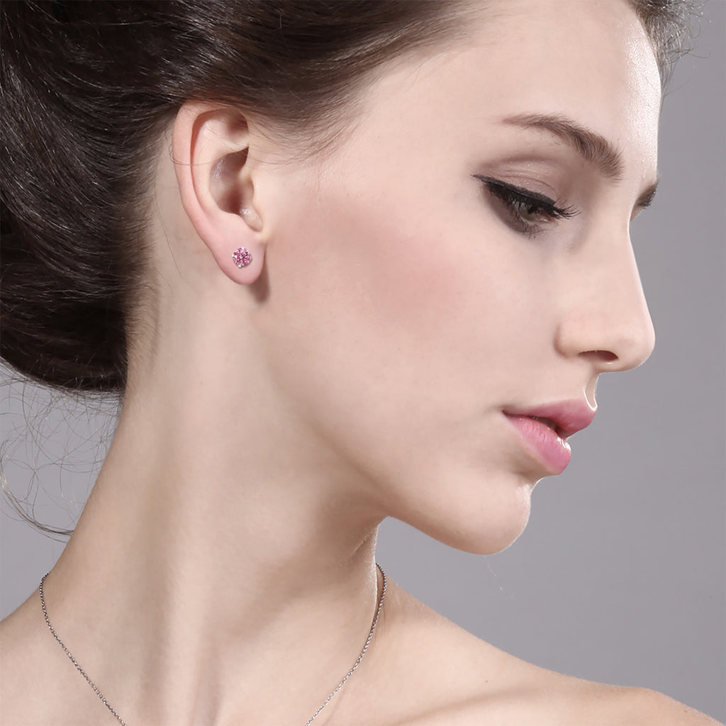 Pink_Earrings in 10K White Gold