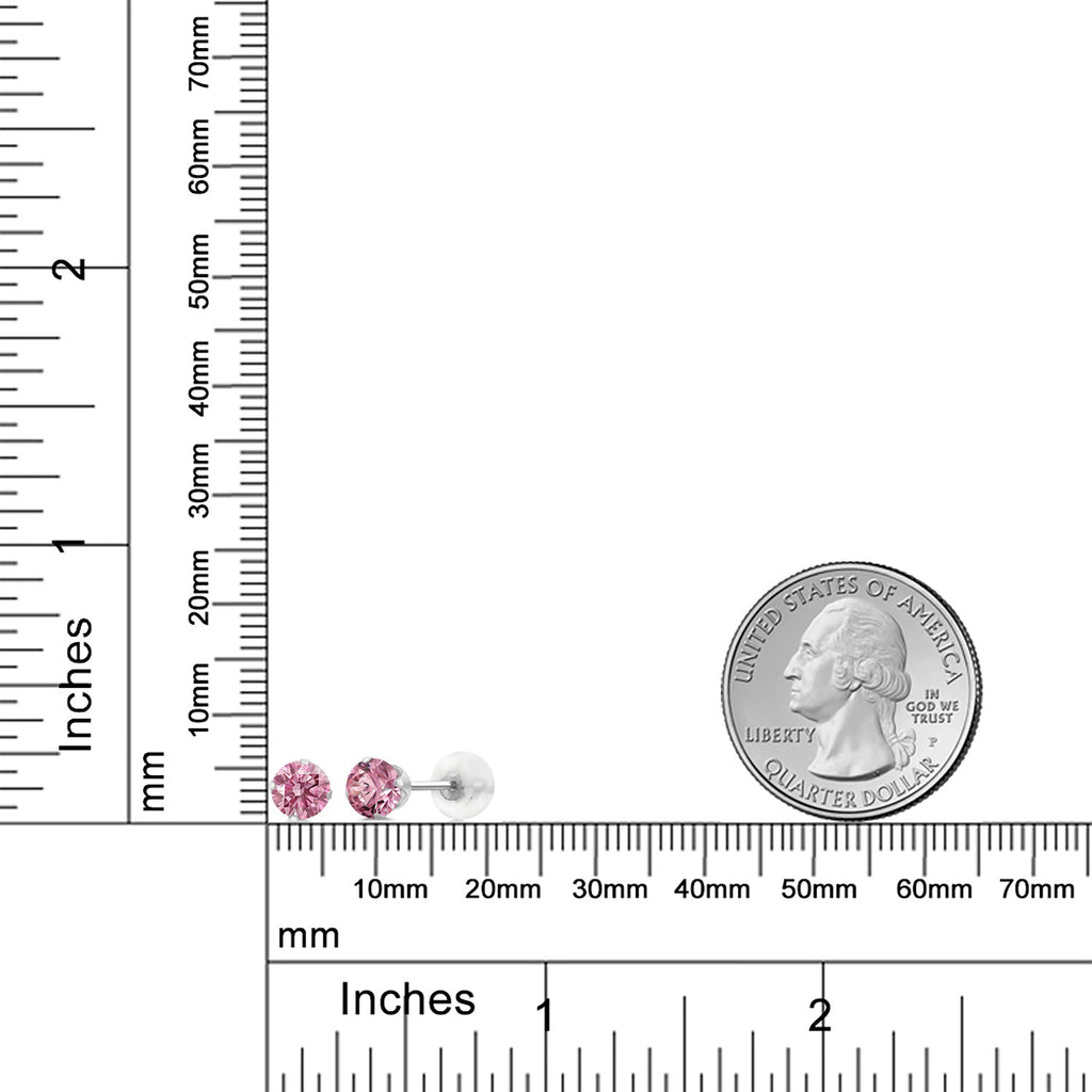 Pink_Earrings in 10K White Gold