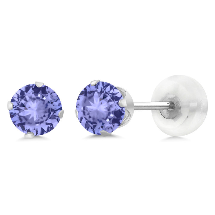 Tanzanite - December_Earrings in 10K White Gold