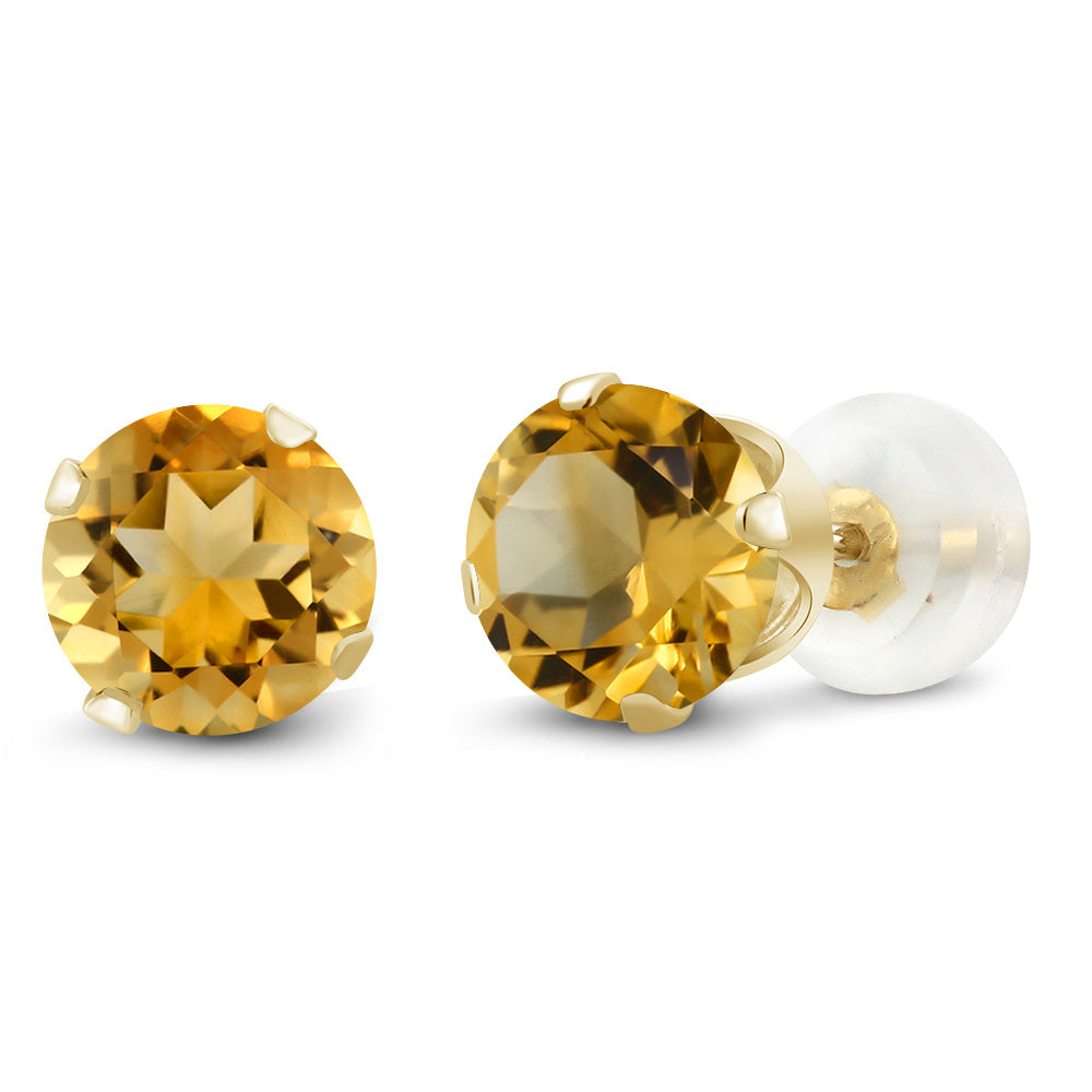Citrine - November_Earrings in 10K Yellow Gold