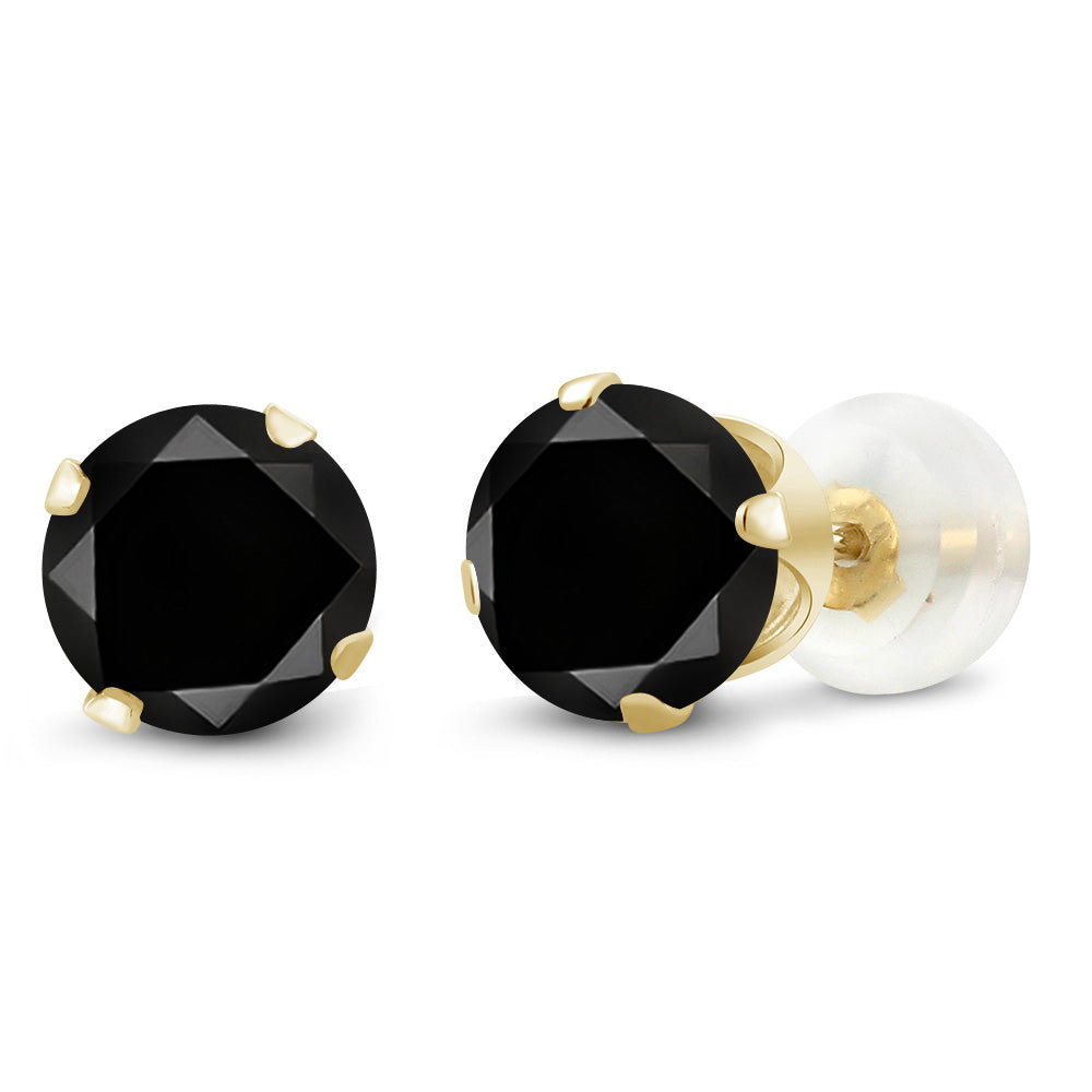 Black Diamond - April_Earrings in 10K Yellow Gold