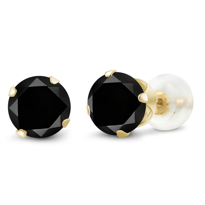 Black Diamond - April_Earrings in 10K Yellow Gold