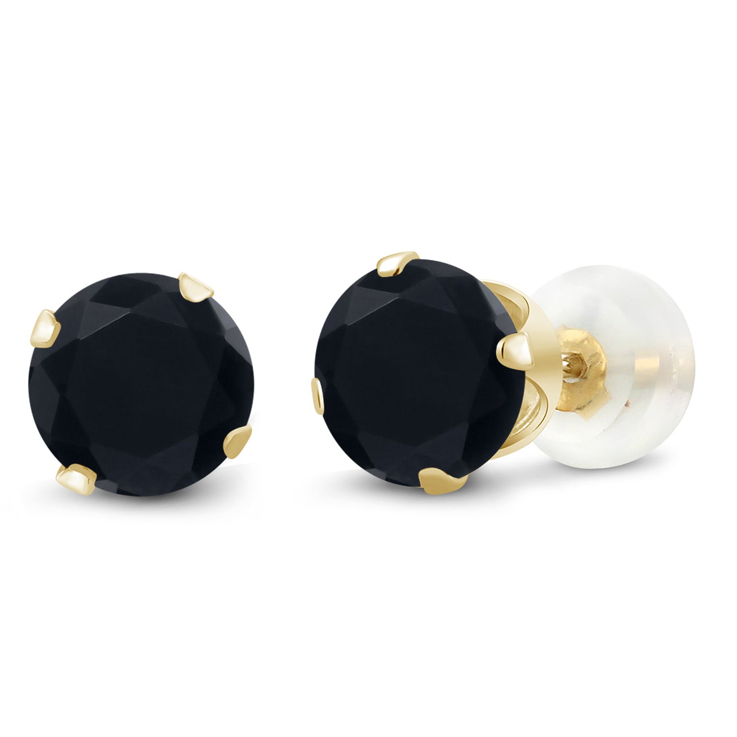 Onyx - December_Earrings in 10K Yellow Gold
