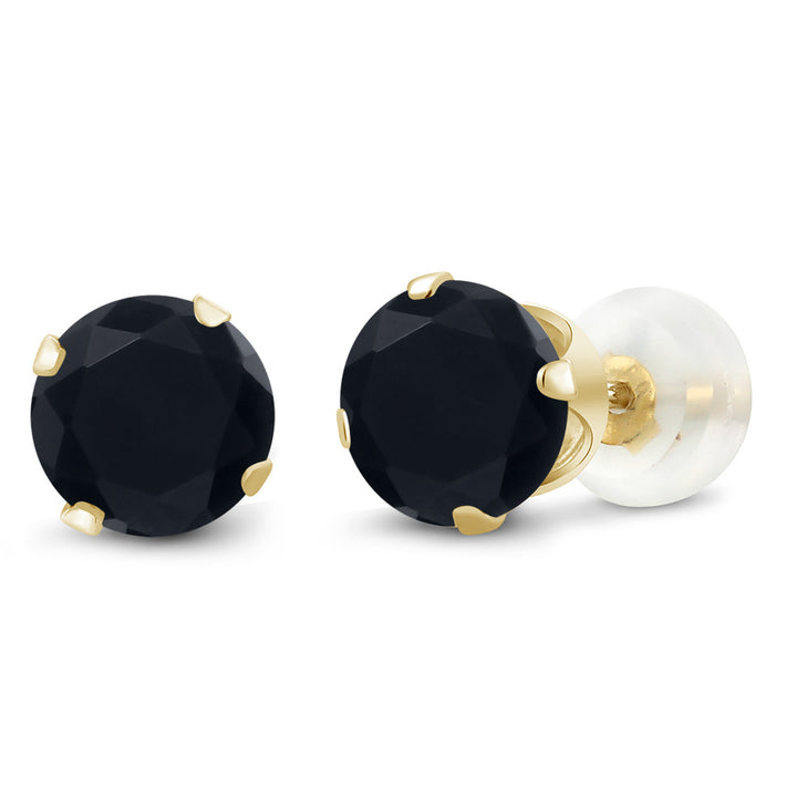 Onyx - December_Earrings in 10K Yellow Gold