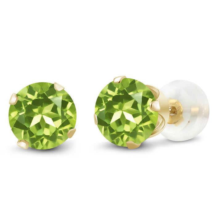 Peridot - August_Earrings in 10K Yellow Gold