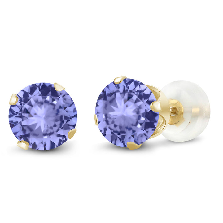 Tanzanite - December_Earrings in 10K Yellow Gold