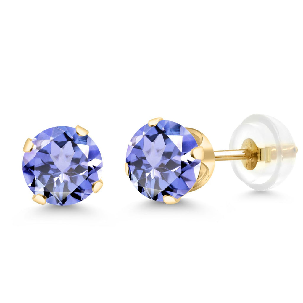 Tanzanite - December_Earrings in 14K Yellow Gold