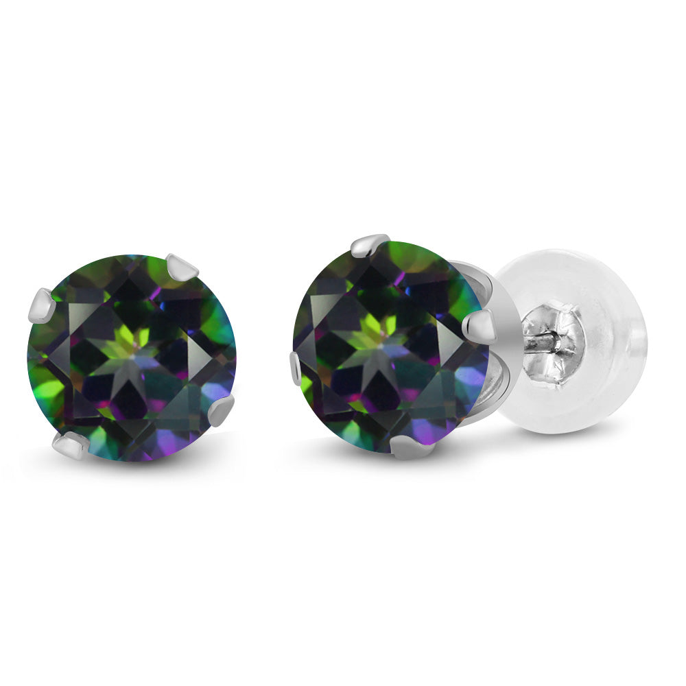 Green Mystic Topaz_Earrings in 10K White Gold