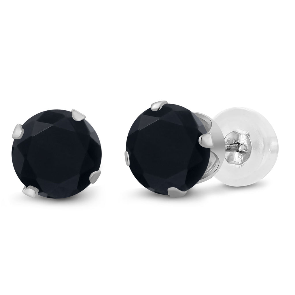 Onyx - December_Earrings in 10K White Gold