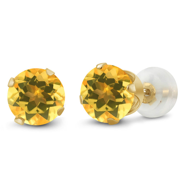 Citrine - November_Earrings in 10K Yellow Gold